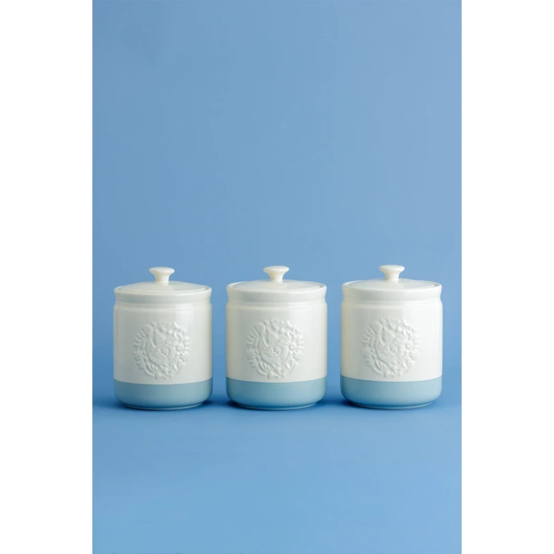 Image of Mason Cash Set of 3 Home To Roost Storage Jars Multi-Coloured ONE SIZE