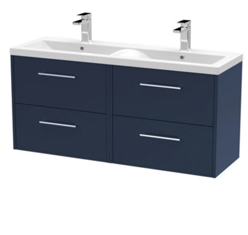 Image of Hudson Reed 1200 Wh 4-Drawer Vanity & Double Basin