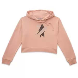 Image of Star Wars Jedi Knight Womens Cropped Hoodie - Dusty Pink - L