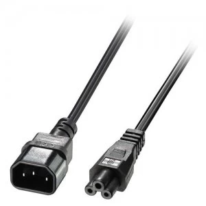 Image of Lindy 30341 power cable Black 2m C14 coupler C5 coupler