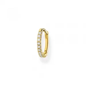 image of THOMAS SABO Gold Plated Cubic Zirconia Single Hoop Earring...