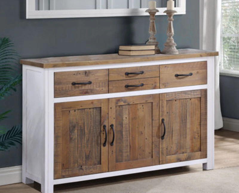 Image of Baumhaus Splash Of White - Sideboard 3 Door / 4 Drawer