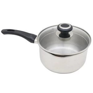 image of Robert Dyas Stainless-Steel 18cm Lipped Saucepan