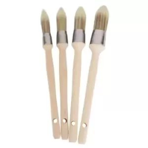 Image of ProDec 4Pc Prodec Pointed Synthetic Sash Brush Set- you get 6