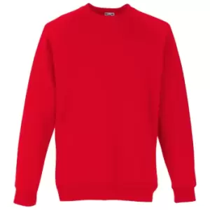 Image of Fruit Of The Loom Childrens Unisex Raglan Sleeve Sweatshirt (3-4) (Red)