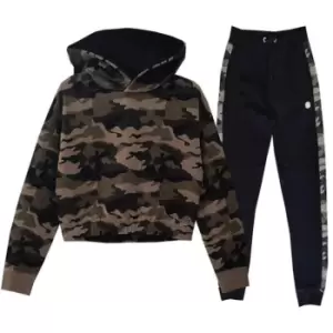 Image of Firetrap 2 Piece Jogging Set Junior Girls - Green