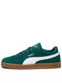 Puma Club Trainers, Green, Size 9, Men