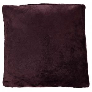 Image of Linea Linea Supersoft Fleece Cushion - Plum