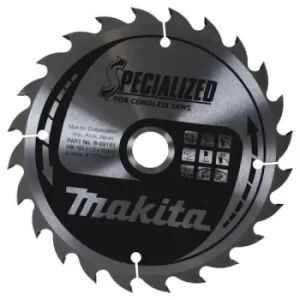 image of Makita SPECIALIZED Cordless Wood Cutting Saw Blade 165mm 60T 20mm