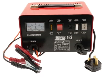 image of Metal Battery Charger - 12A - 12V/24V 716 MAYPOLE