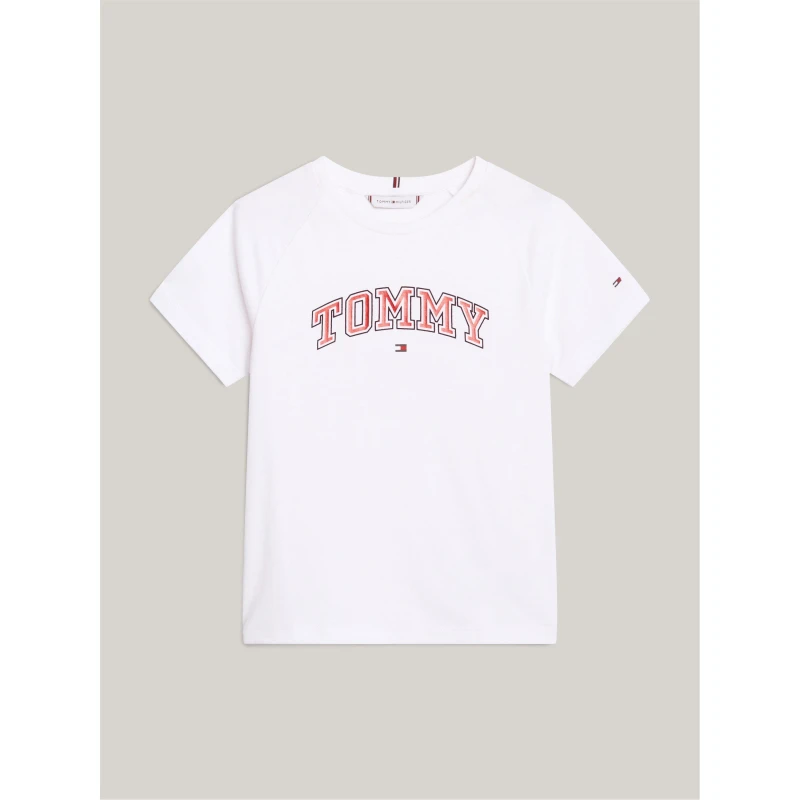 Image of TOMMY HILFIGER Tommy Varsity Foil T Jn43 Regular Fit T-Shirts 4Y White 54963201135