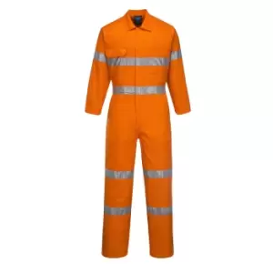 Image of Yoko Hi-Vis Polycotton Coverall / Mens Workwear (Pack of 2) (3XL) (Hi Vis Orange)