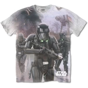 Image of Star Wars - Rogue One Death Trooper Unisex Large T-Shirt - Sublimated,White