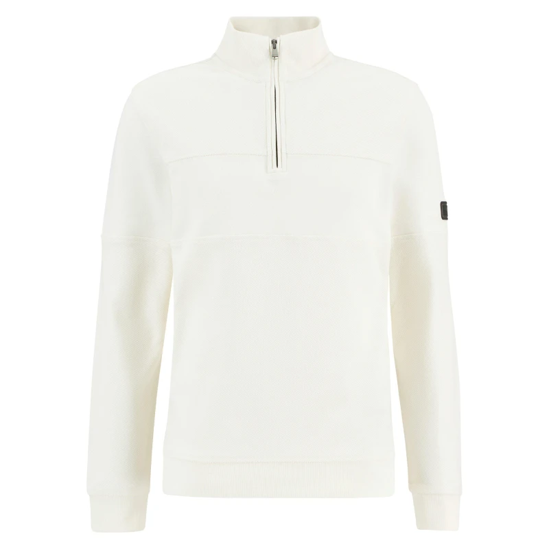 Image of Barbour International Mens Kaspian Half-Zip Sweatshirt Whsper Wht WH32 male L