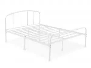 Image of LPD Milton 4ft Small Double White Metal Bed Frame