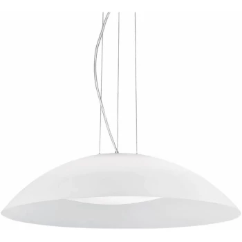 Image of Ideal Lux Lighting - Ideal Lux Lena - 3 Light Dome Ceiling Pendant White, E27