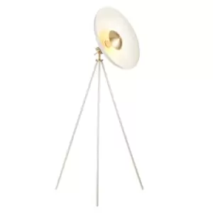 image of Milan Complete Floor Lamp, Warm White, Brushed Brass Plate