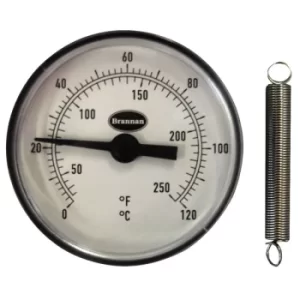 image of Brannan 33/404/0 Clip-on Pipe Thermometer 0 to +120°C