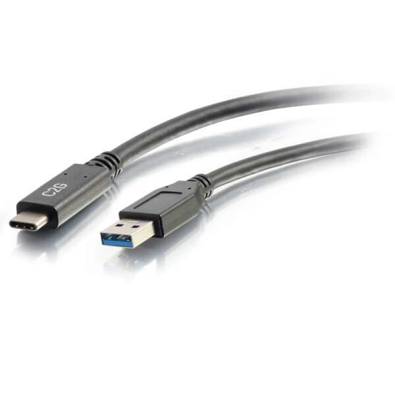 Image of C2G C2G 0.9M USB-C to USB-A SuperSpeed USB 5Gbps Cable M/M - Black 28831
