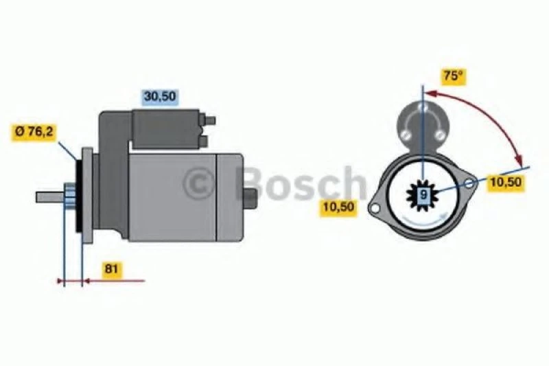 Image of Starter motor Bosch 0 986 016 250
