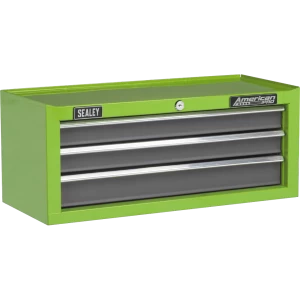 image of Sealey 3 Drawer Mid Tool Chest Green / Grey