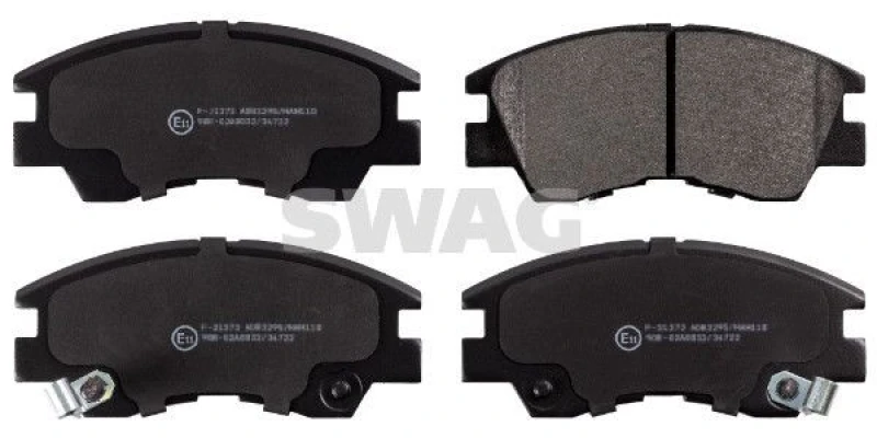 Image of Brake pad set SWAG 80 91 6128