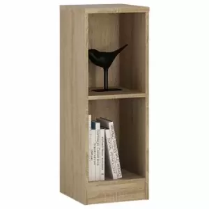 image of 4 You Low Narrow Bookcase, Oak Effect