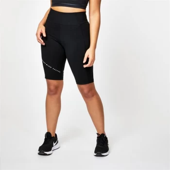 image of USA Pro X Courtney Black Logo Cycling Shorts - Black