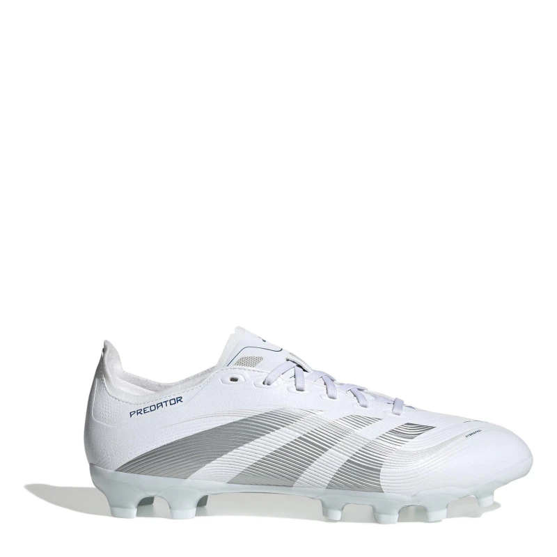 Image of adidas Unisex Adults Predator League Firm Ground Football Boots White/Silvermet unisex 8 (42)