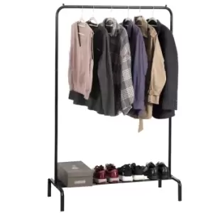 image of Ricomex Freestanding Single Black Clothes Rail