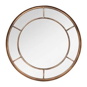Image of La Hacienda Aston & Wold Valencia Gold Effect Curved Framed Garden Mirror 600mm X 600mm