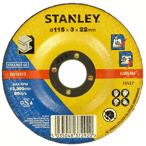 image of Stanley 115mm Metal Cutting Disc - STA32025-QZ