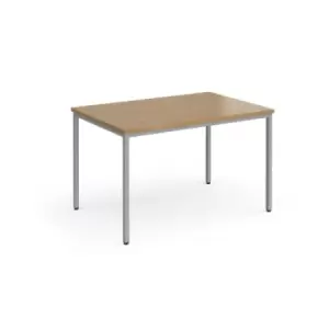 Image of Flexi 25 rectangular table with silver frame 1200mm x 800mm - oak