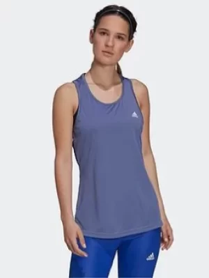 Image of adidas Aeroready Designed To Move Racerback Tank Top, Purple Size M Women