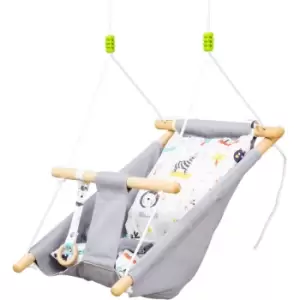 Image of Kids Hammock Swing Chair w/ Cotton Pillow for 6-36 Months, Grey - Outsunny