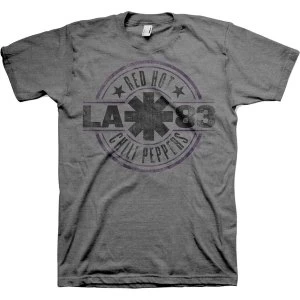 Image of Red Hot Chili Peppers - LA 83 Unisex Large T-Shirt - Grey