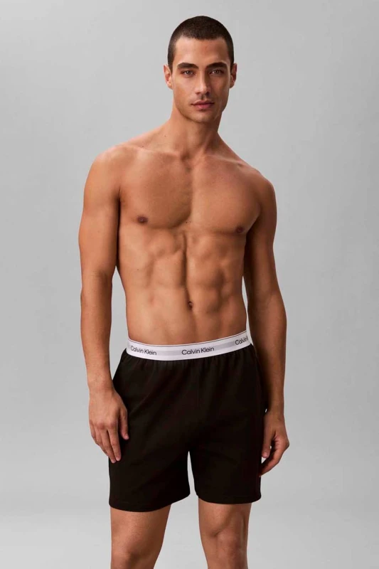 Image of Calvin Klein Mens Sleep Short Black Size: XL Black Male XL
