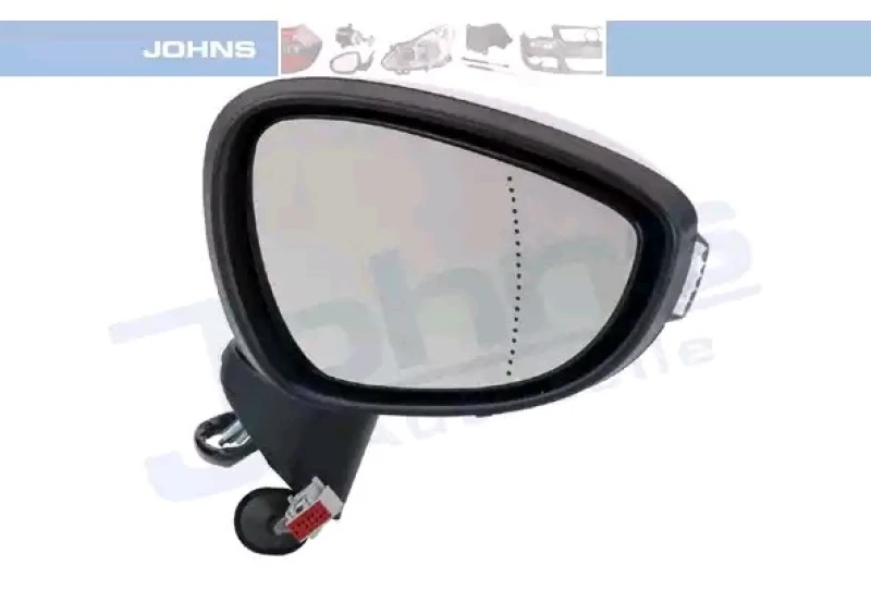 Image of JOHNS 32 03 38-61 Wing mirror Right, Heatable Outside Mirror (50)
