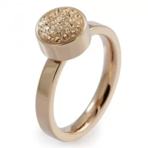 image of Ladies Folli Follie PVD rose plating Size P Bling Chic Ring