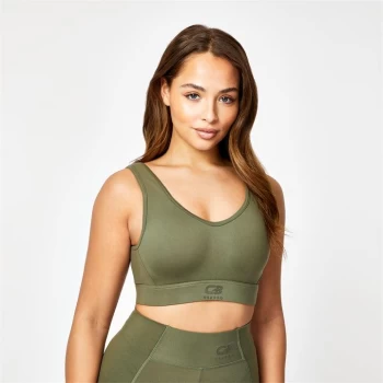 image of USA Pro X Courtney Black HIIT Sports Bra - Khaki