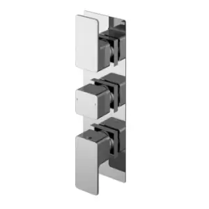 Nuie Triple Thermostatic Valve - Chrome