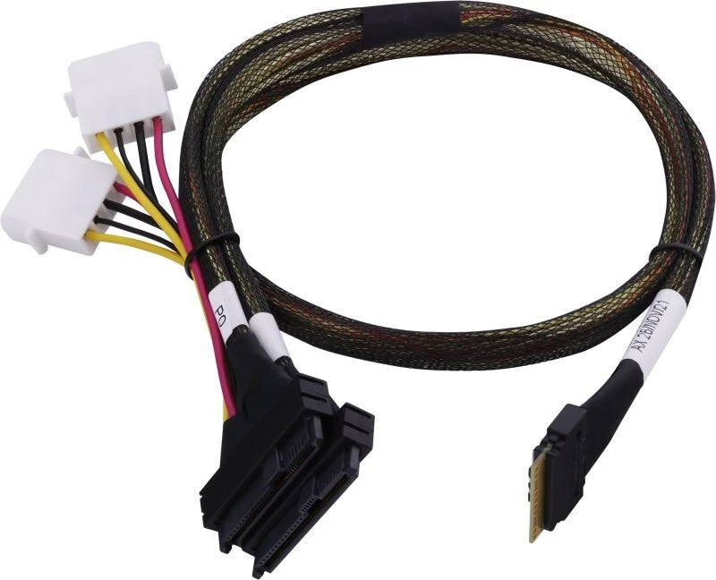Image of MICROCHIP TECHNOLOGY Microchip Technology 2305200-R Serial Attached SCSI (SAS) cable 0.8 m Black, Multicolour 2305200-R