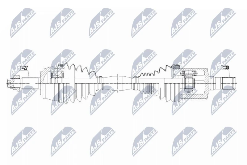 Image of NTY NPW-CH-042 Drive shaft Automatic Transmission, Front Axle Left Drive Shaft (13)