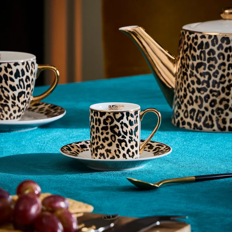 Image of Biba Biba Printed Espresso Cup & Saucer Set of 2 - Multi Multi One Size
