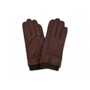 Image of Eastern Counties Leather Mens Rib Cuff Gloves (L) (Brown)