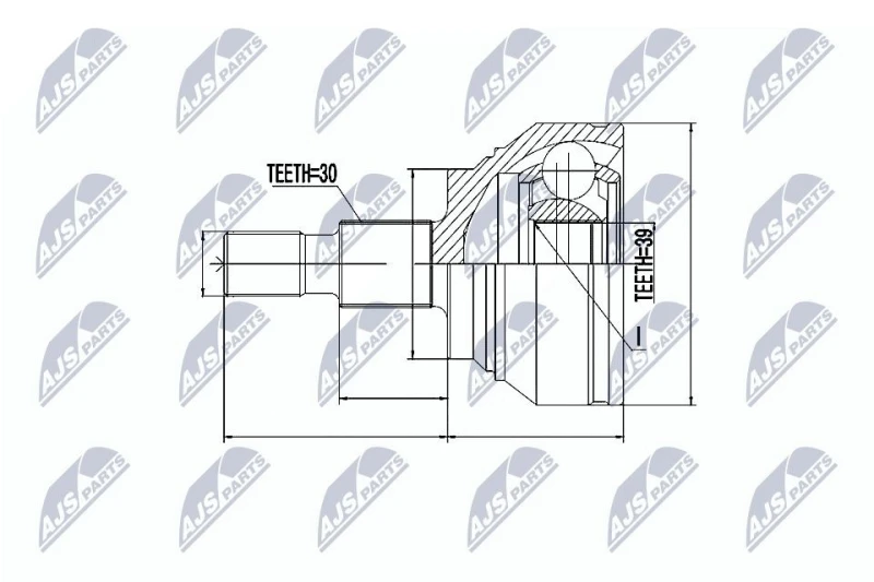 Image of NTY CV joint kit NTY NPZ-ME-012