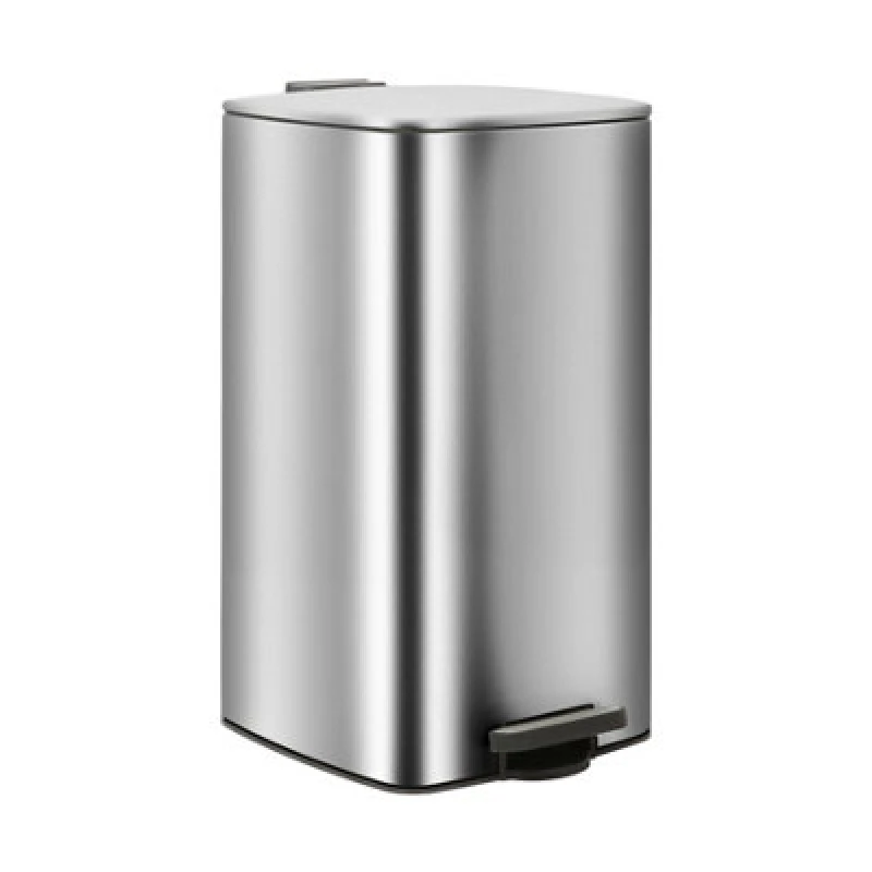 Image of Harbour Housewares Square Stainless Steel Kitchen Pedal Bin - 30L - Chrome