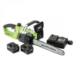 image of Draper 30903 D20 40V Chainsaw with 2x Batteries and Fast Charger