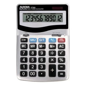 image of Aurora DT303 12 Digit Desktop Calculator with Large Keys