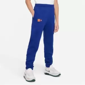 Image of Nike Barcelona Big Kids Nike Fleece Soccer Pants - Blue